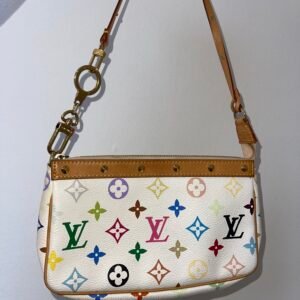 SOLDLouis Vuitton White Multicolore Pochette