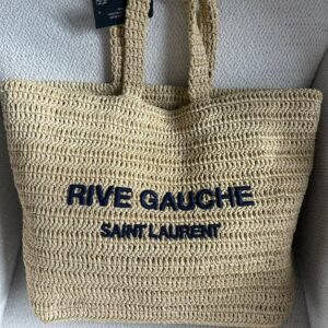 Saint Laurent Raffia Tote Bag