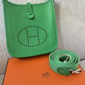 *RARE* Hermes Mini Evelyne Green