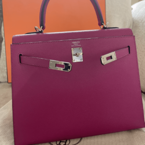 HERMES KELLY 25 ROSE POURPRE