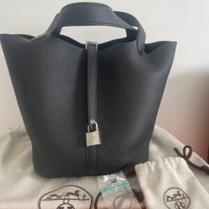 Hermes Picotin 22 Noir with Palladium Hardware